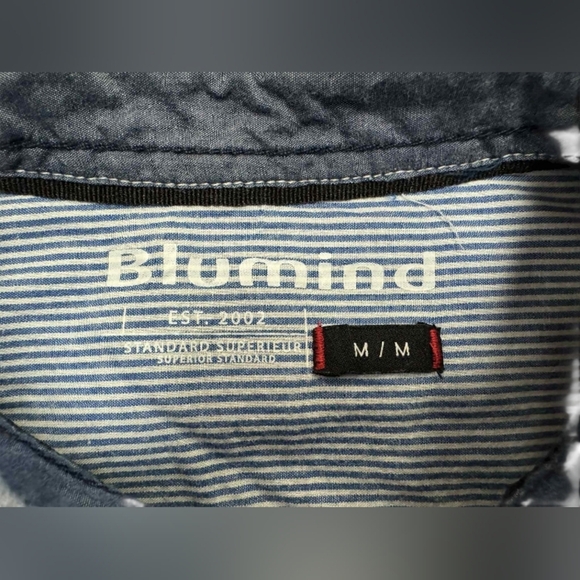 Blumind Button Down Longsleeve Blue Size Medium  EUC - Picture 5 of 7